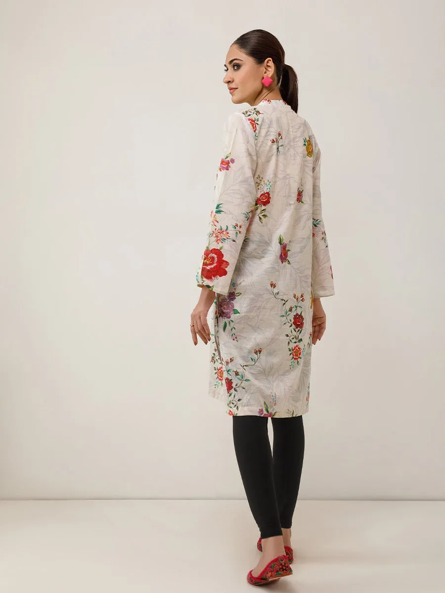 1pc - Stitched Basic Printed Lawn Shirt