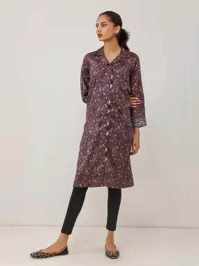 1pc - Stitched Printed Cotton Silk Shirt