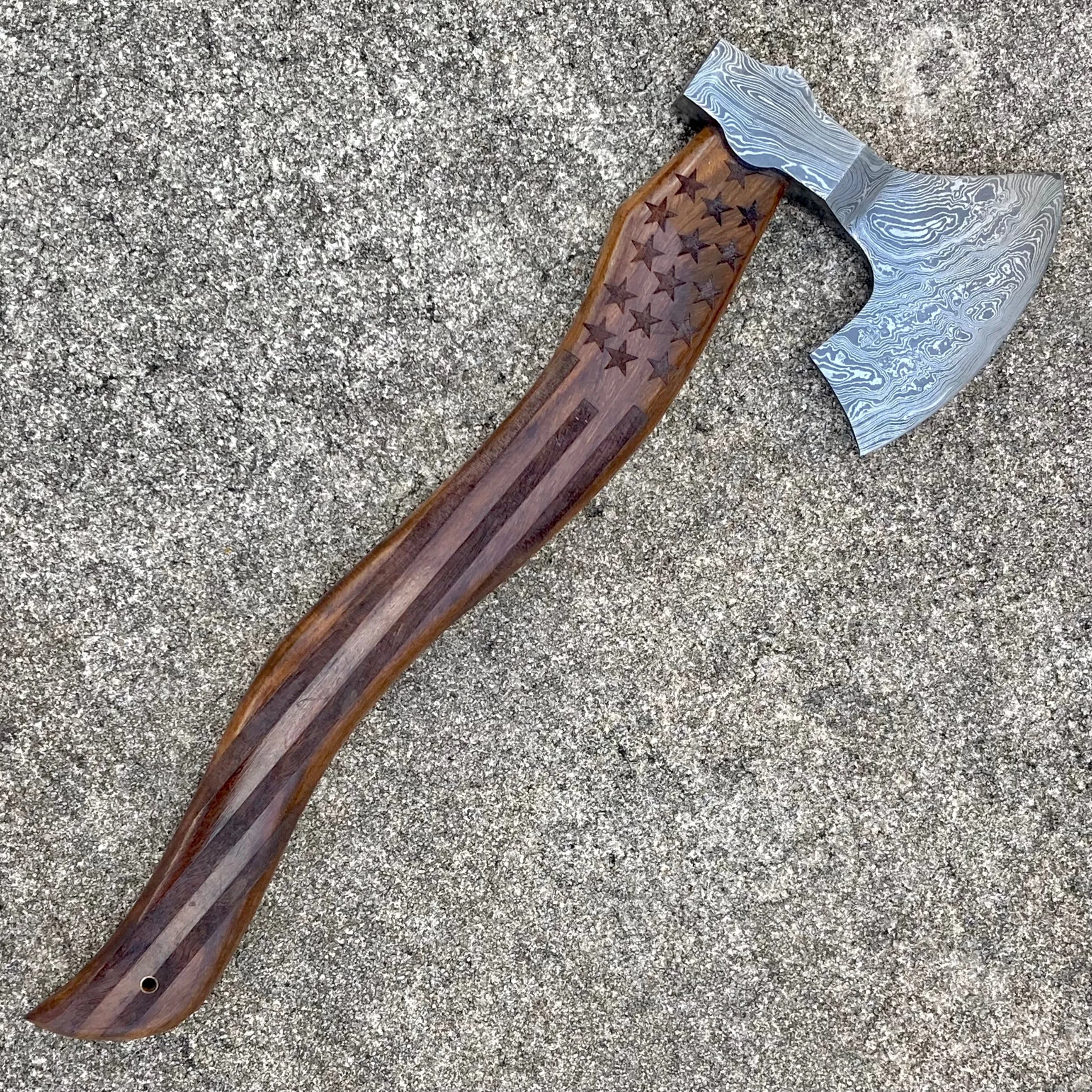 20 We the People Chopper - American Mahogany - Damascus - 20 Inches - A01