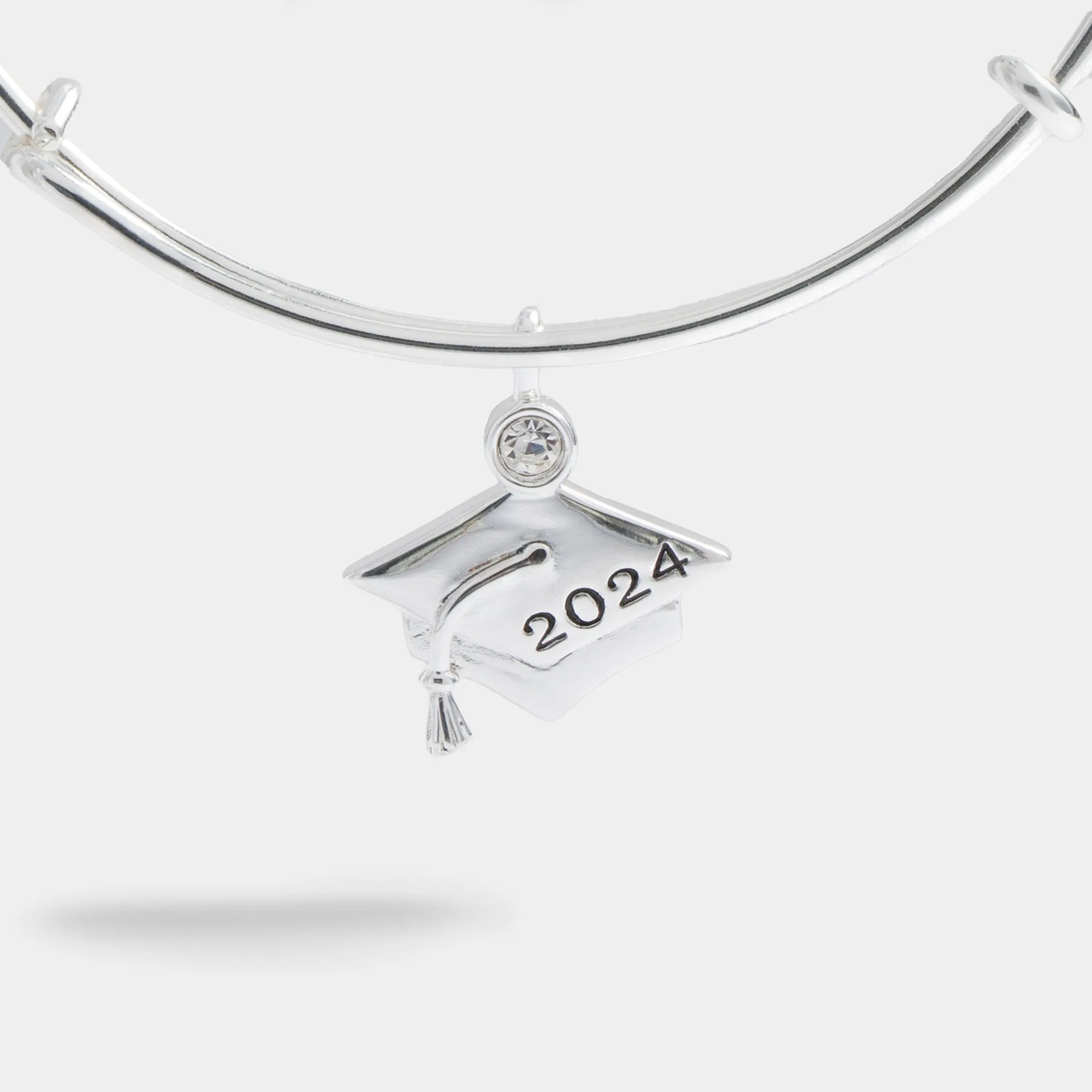 2024 Graduation Cap Charm Bangle