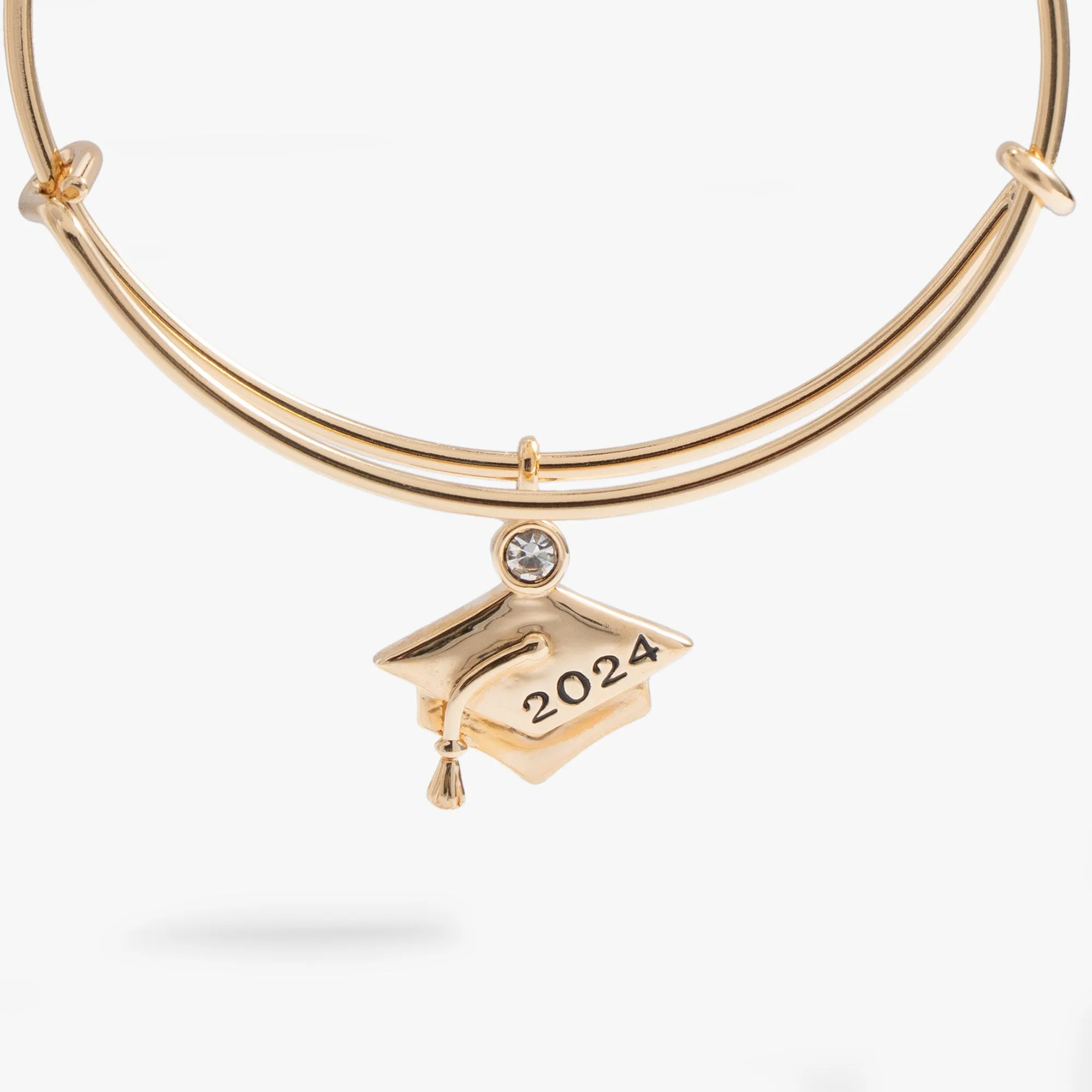 2024 Graduation Cap Charm Bangle