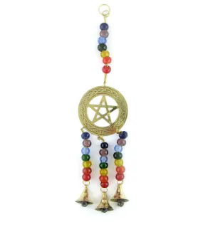 3-Bell Celtic Pentagram Wind Chime