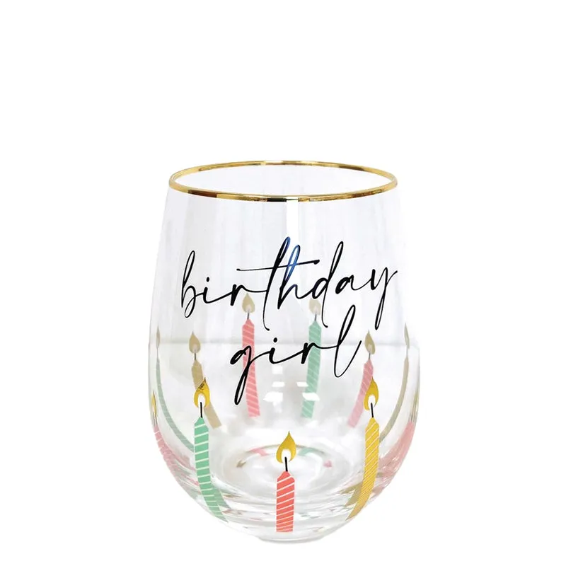 8 OAK LANE | Stemless Wine Glass - Birthday Multi-Color