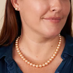 8.5-9.0 mm 18 Inch AAA Pink to Peach Freshwater Pearl Necklace