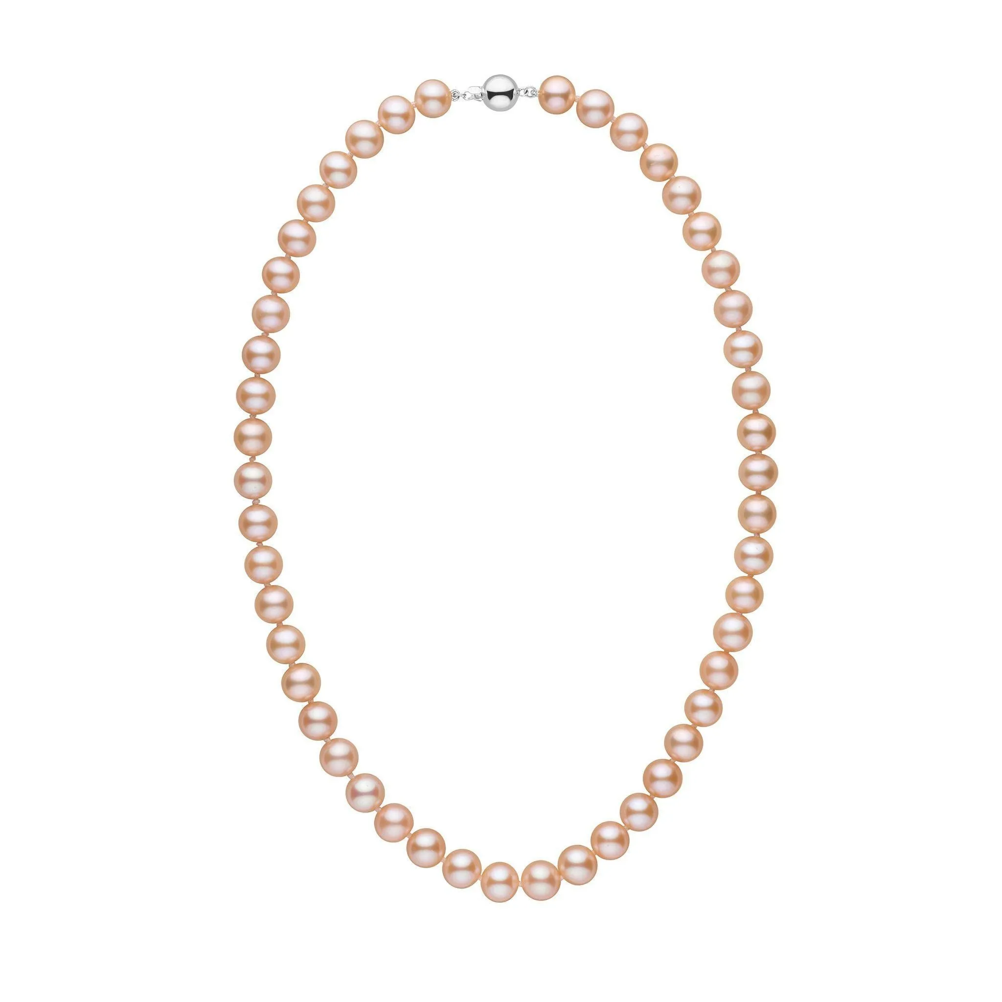 8.5-9.0 mm 18 Inch AAA Pink to Peach Freshwater Pearl Necklace