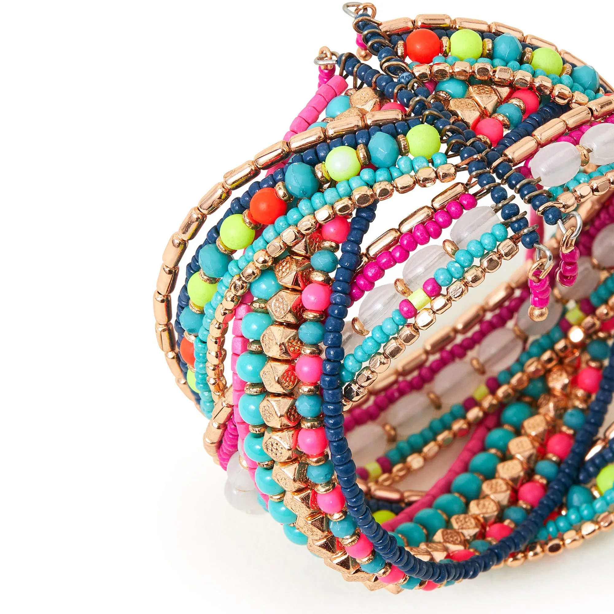 Accessorize London Women's Beaded Woven Cuff