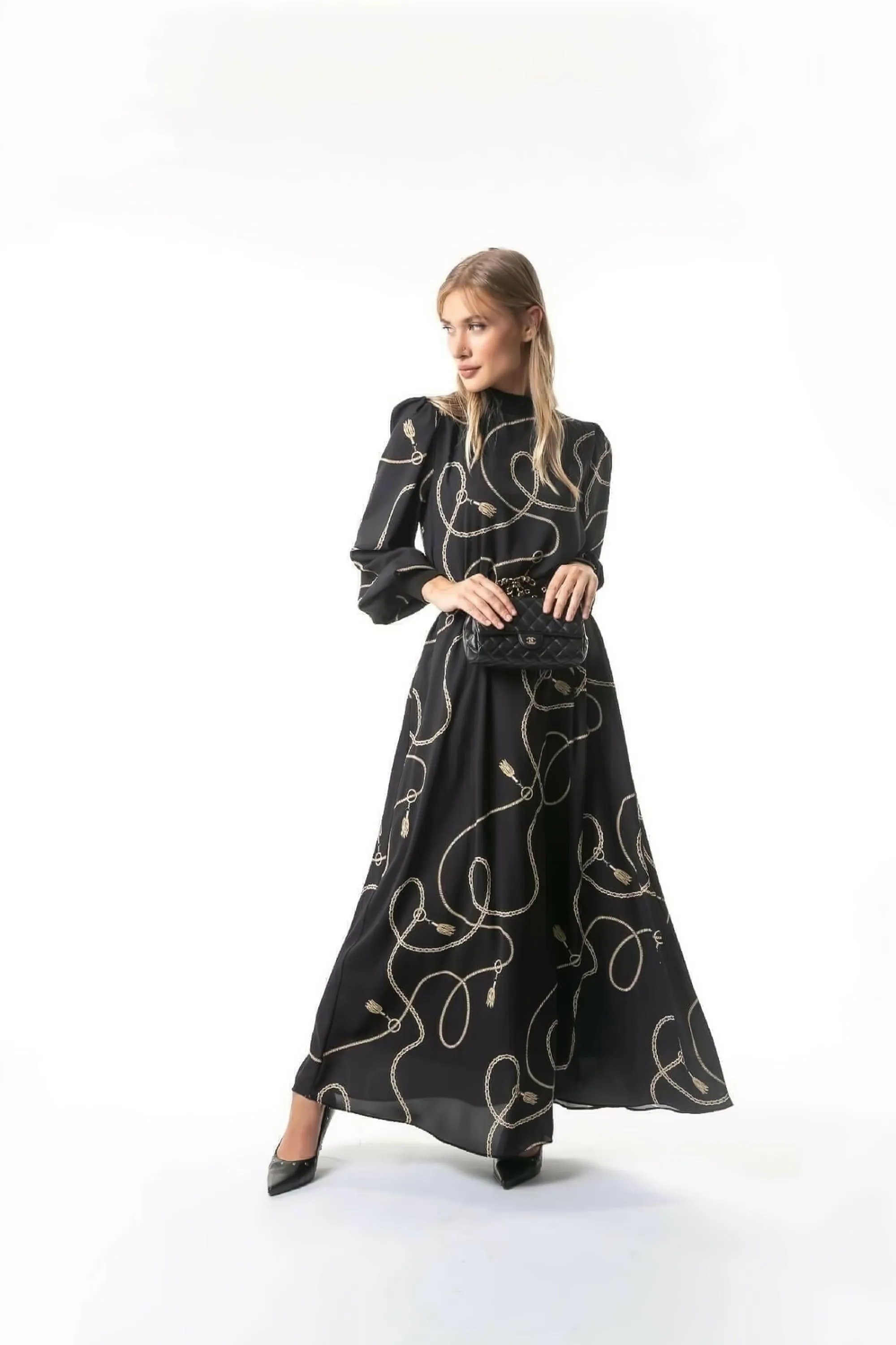 Alexia Long Maxi with long sleeves zara dress