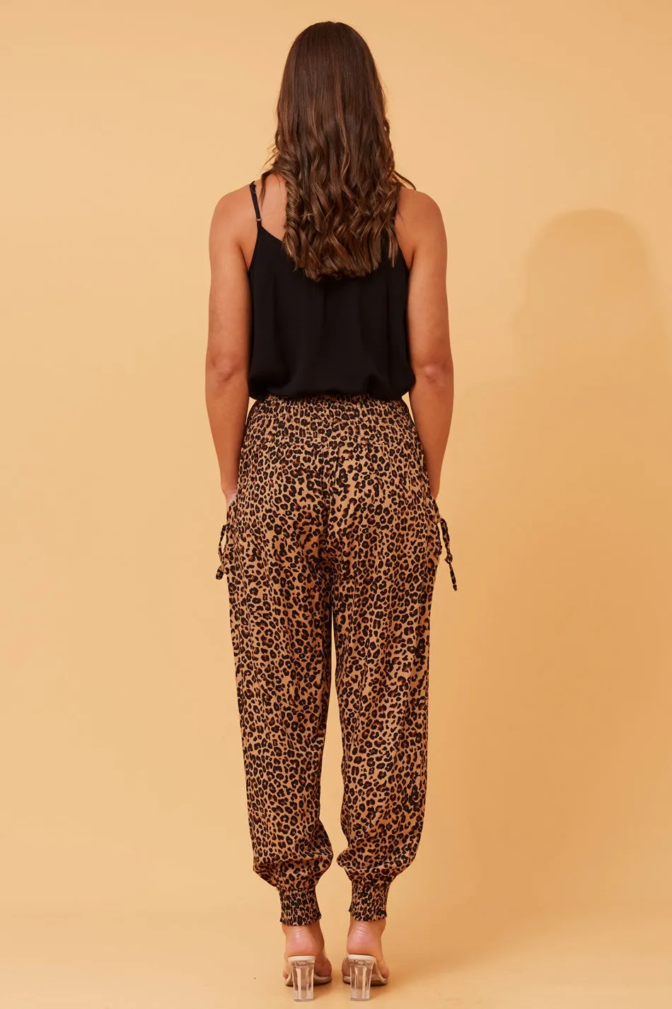 ANIMAL PRINT HAREM PANTS