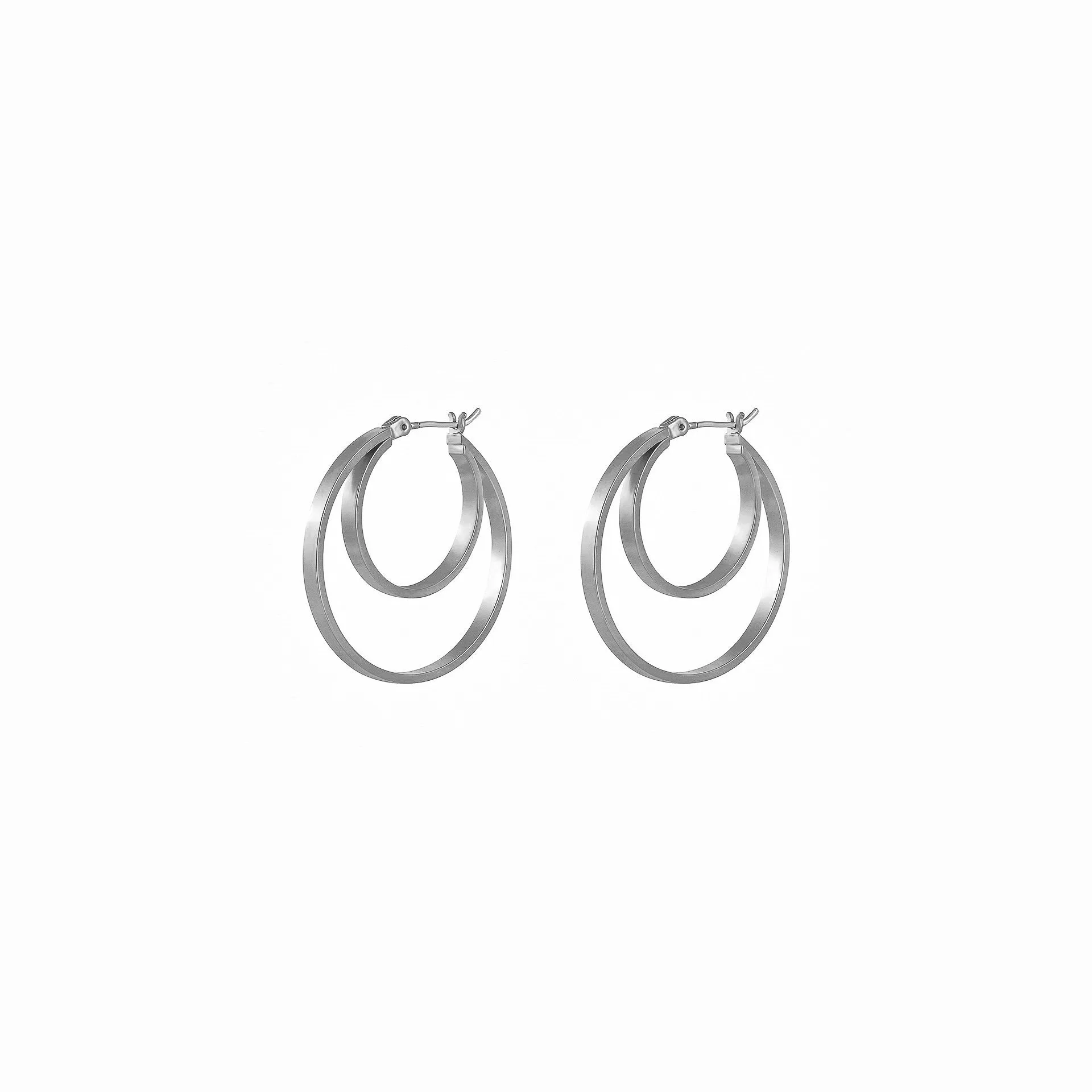 April Double Hoop Earrings