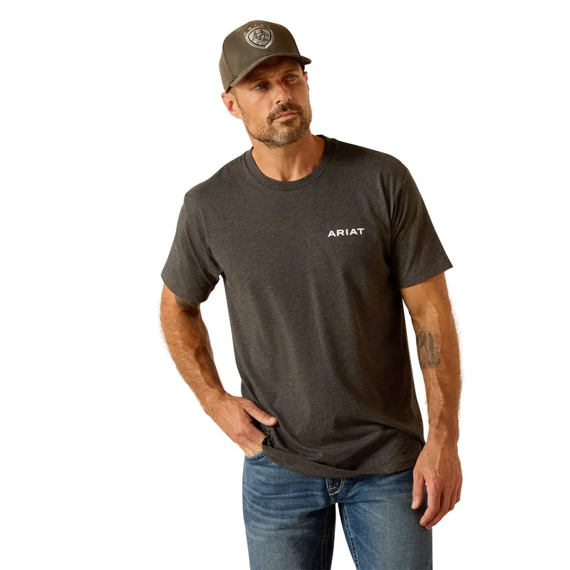 'Ariat' Men's Ariat 'Roundabout' T-Shirt - Charcoal Heather