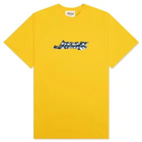 Awake Chrome Logo Tee - Yellow