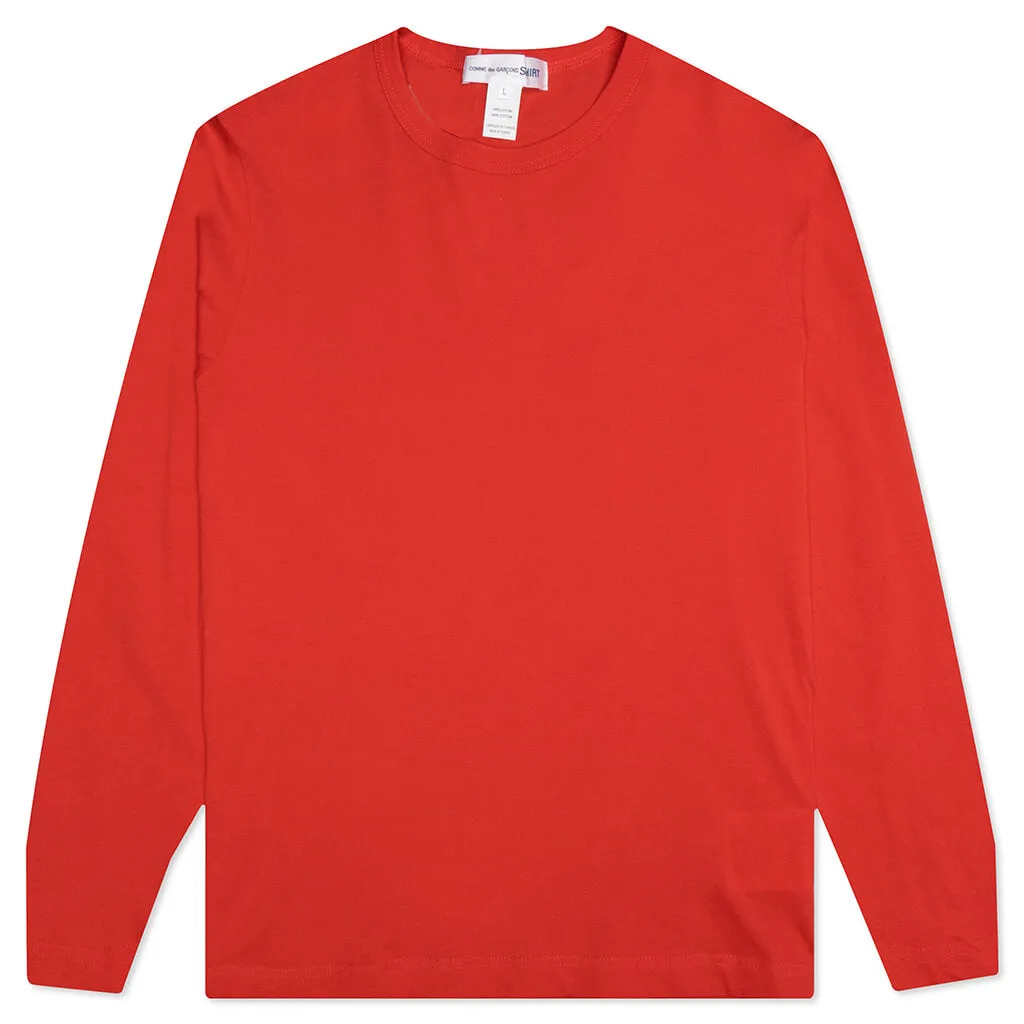 Back Logo L/S Tee - Red