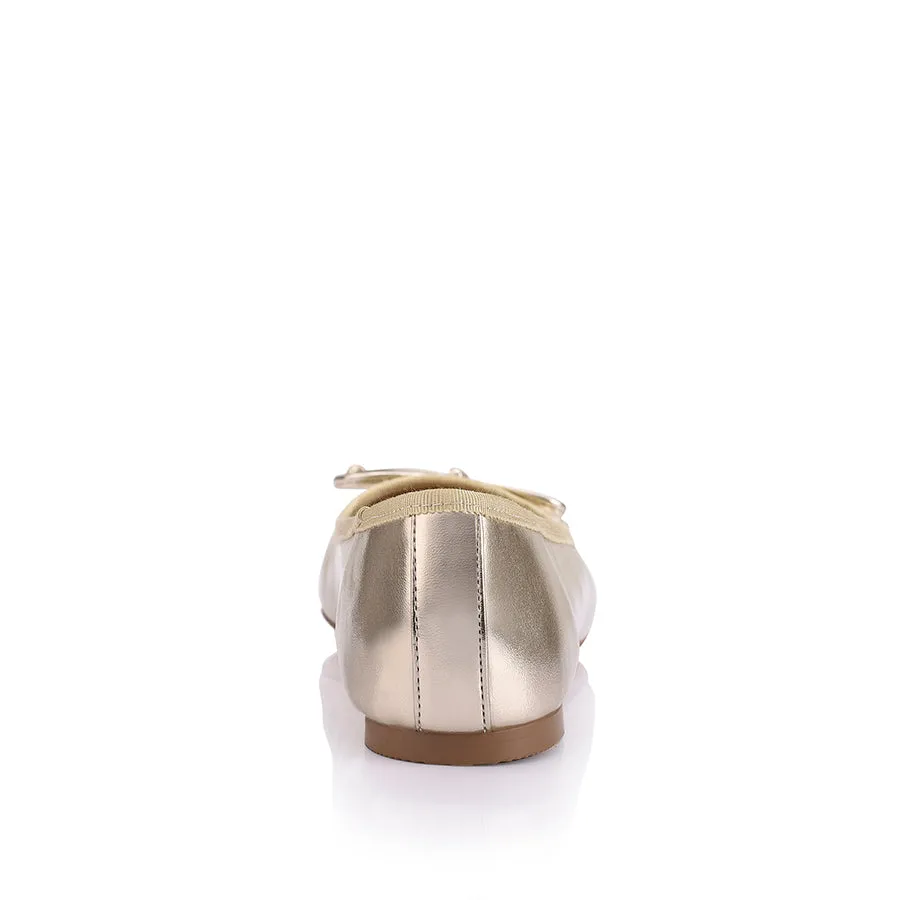 Ballerina Ballet Flats - Champagne Smooth