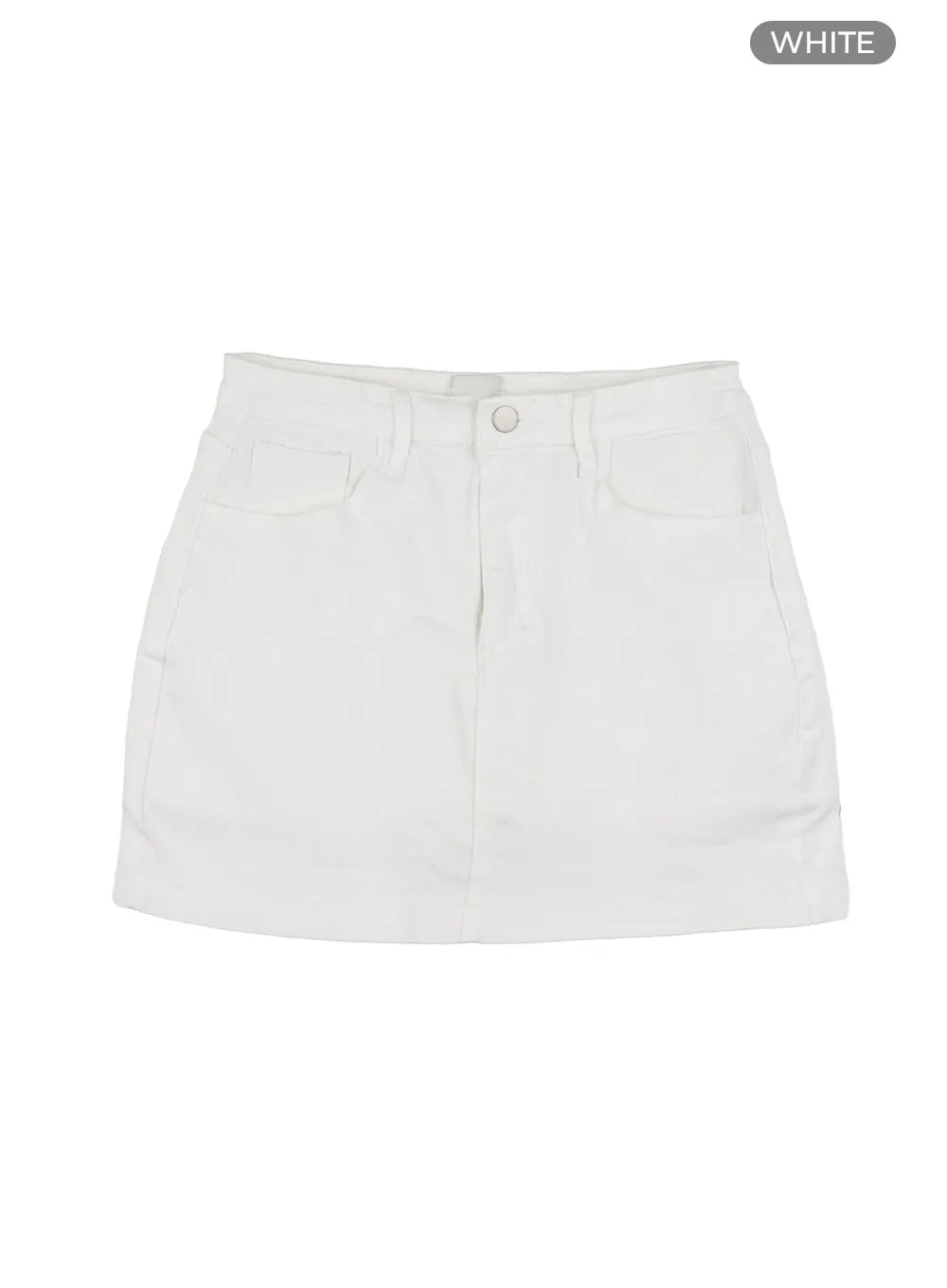 Basic Cotton Mini Skirt OL417