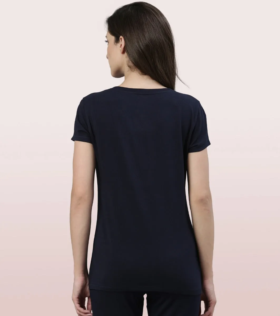 Basic ‘V’ Tee | Short Sleeve ‘V’ Neck Basic Stretch Cotton Tee