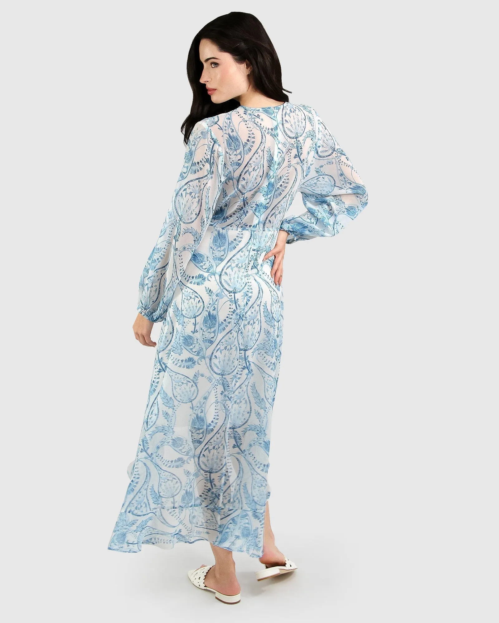 Beautiful Escape Dress - Porcelain Paisley