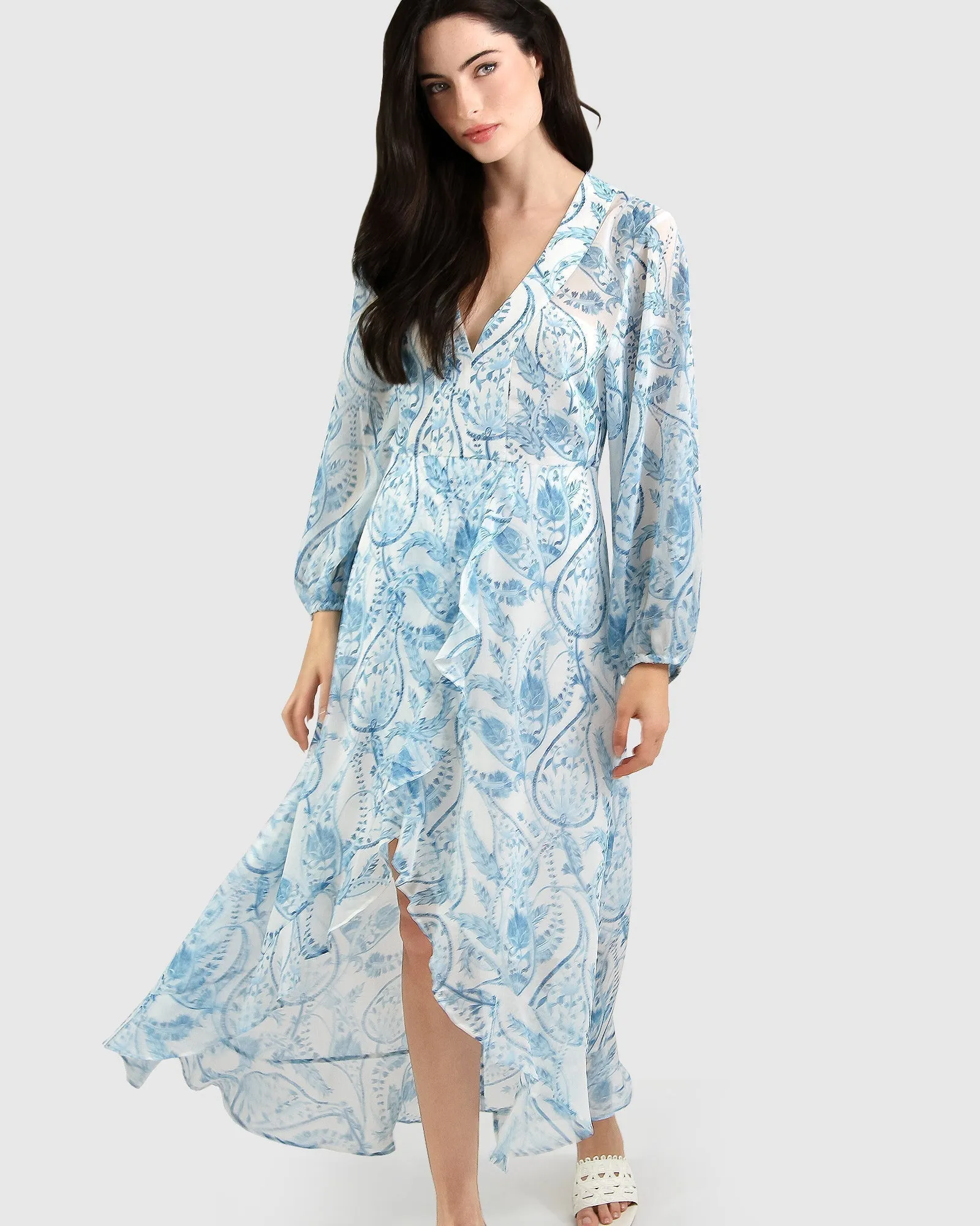 Beautiful Escape Dress - Porcelain Paisley