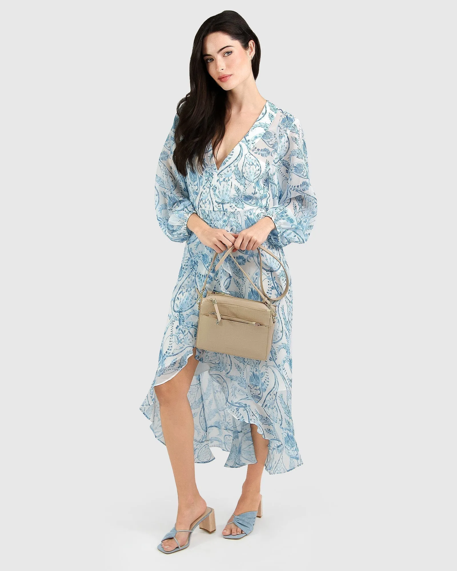 Beautiful Escape Dress - Porcelain Paisley