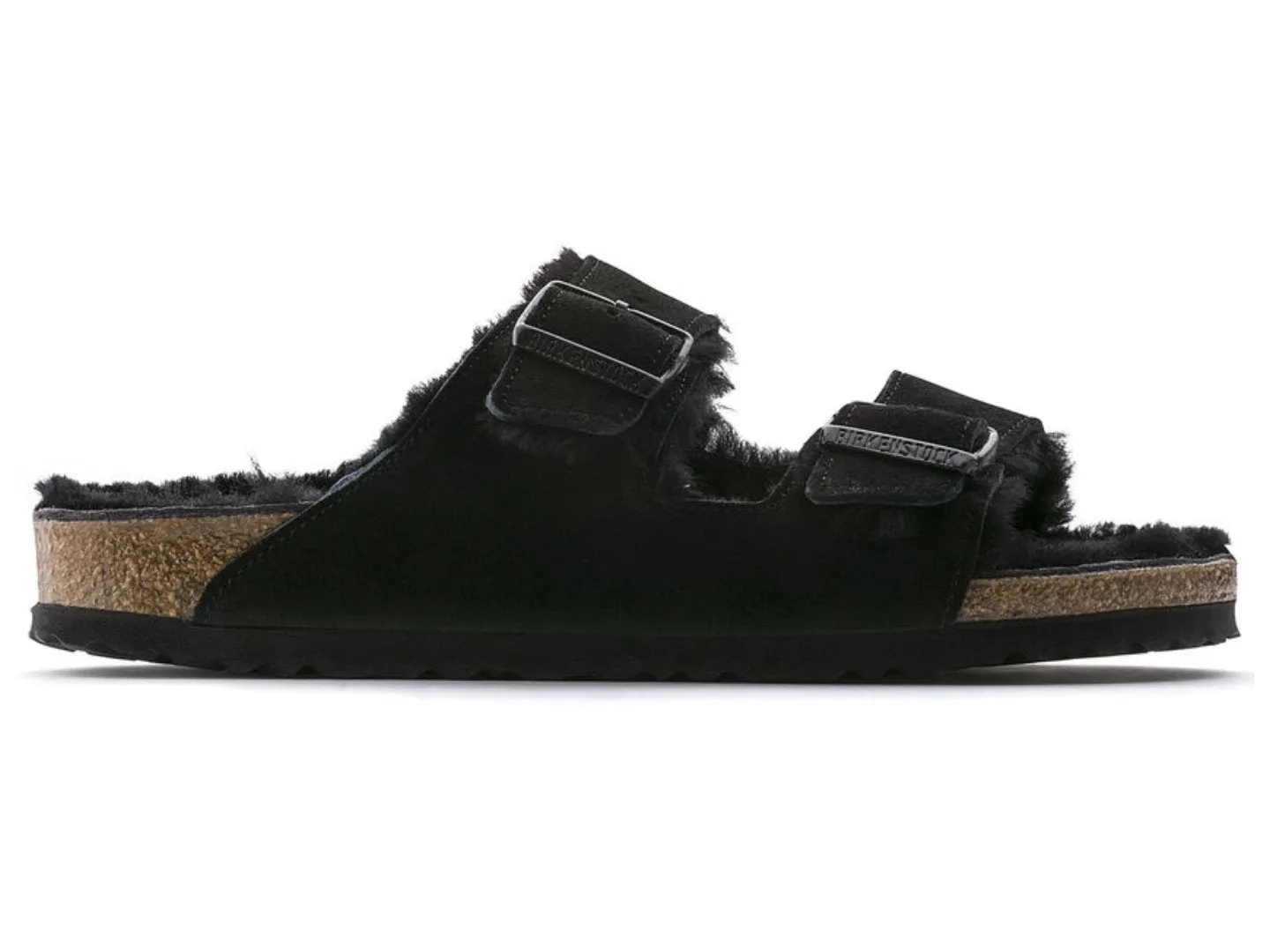 Birkenstock: Arizona Shearling in Black