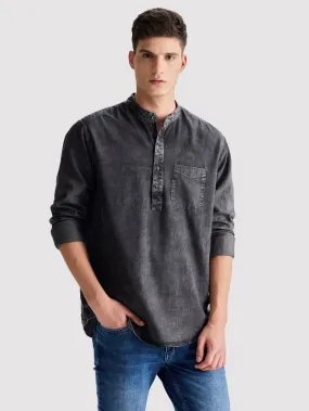 Black Denim Kurta