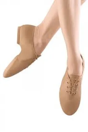 Bloch Adult Lace  Up Tan  Split Sole jazz Shoe