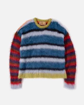 Blurry Lines Alpaca Crewneck Sweater - Multi