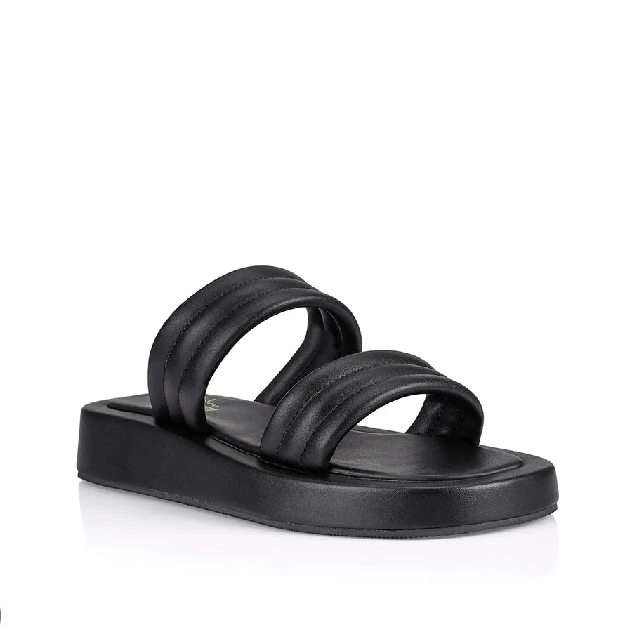 Boss Flatform Slides - Black Smooth