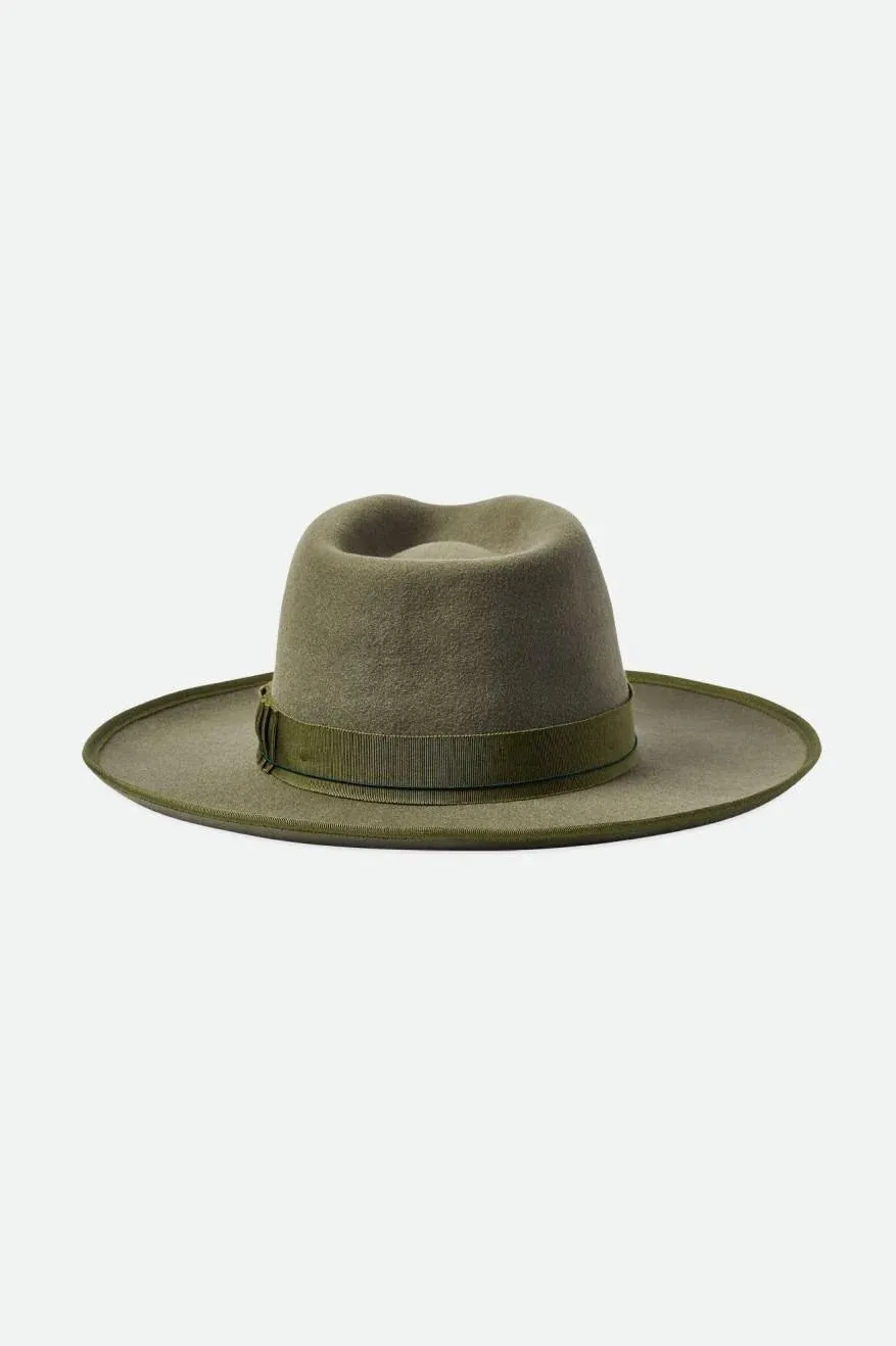 Brixton Reno Fedora Cowboy Hat - Olive Surplus