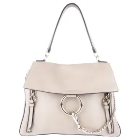 Chloe Medium Faye Day Grey Calfskin Two Way Shoulder Bag