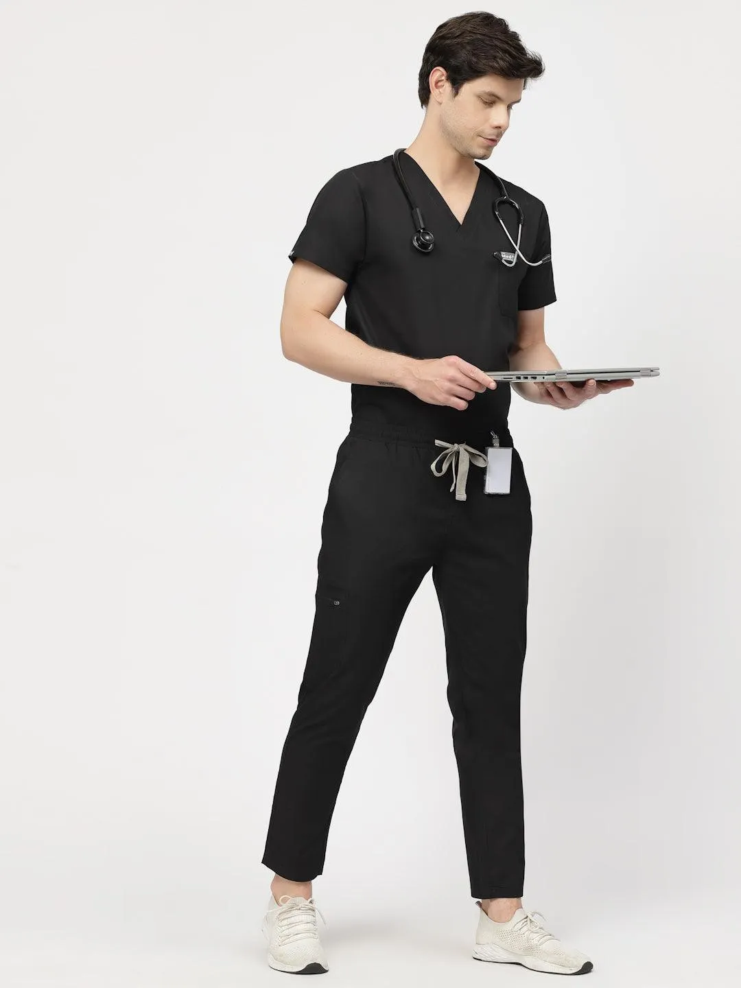 Classic Straight Pant Scrub - (Black) (Men's)