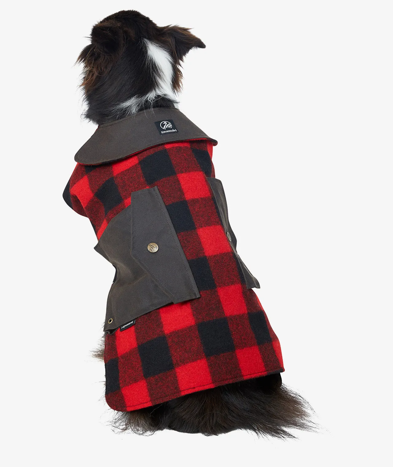 Classic Wool Dog Coat - Heritage Check | Red & Black Check