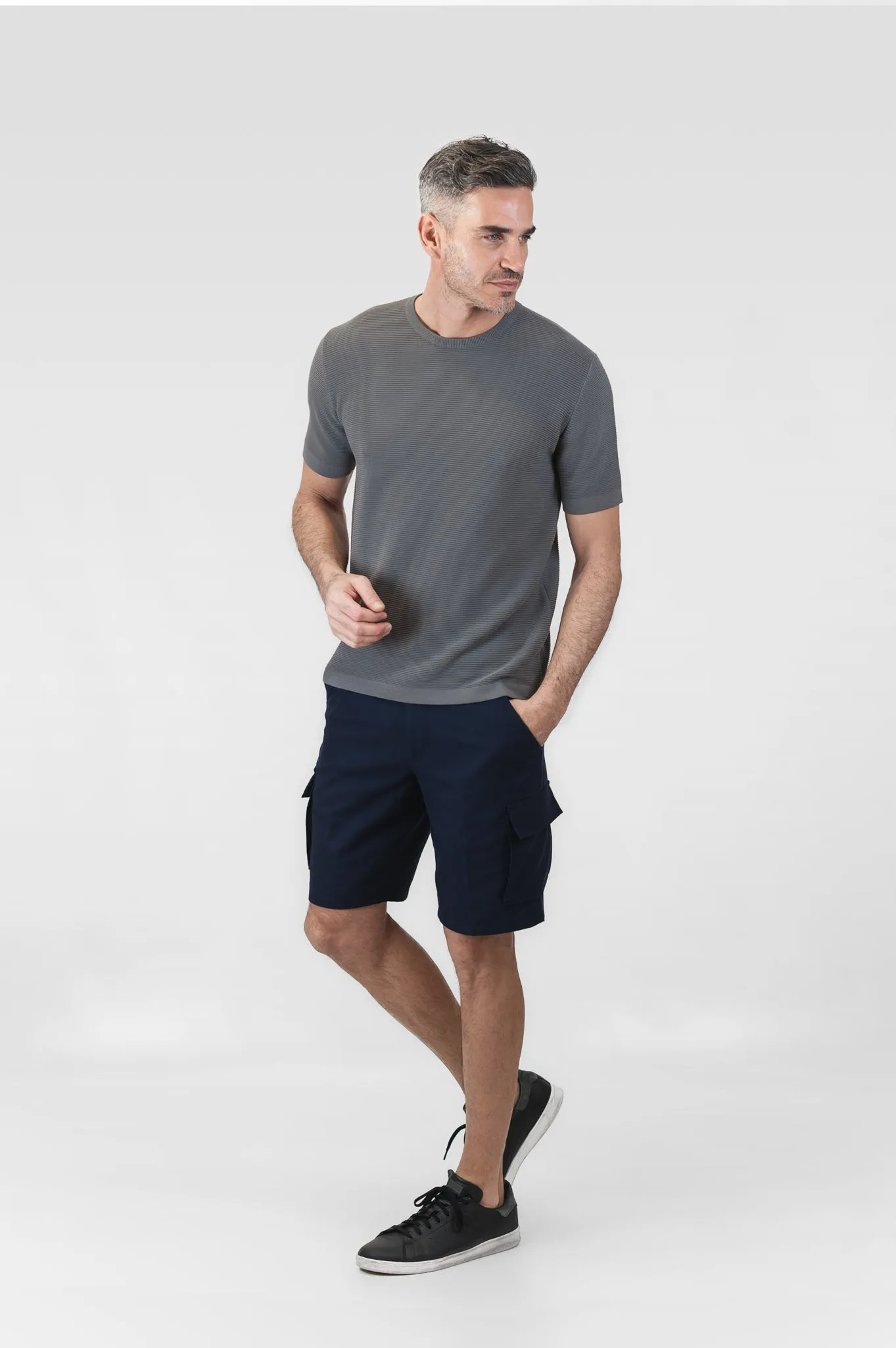 Cleman Cargo Short Soft Panama (dark blue)