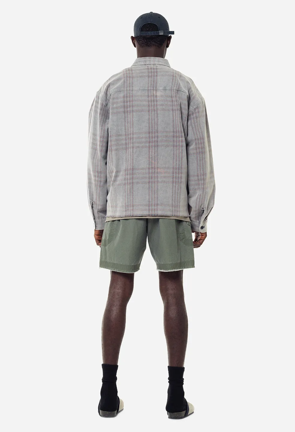 Cotton Poplin Frame II Shorts / Olive