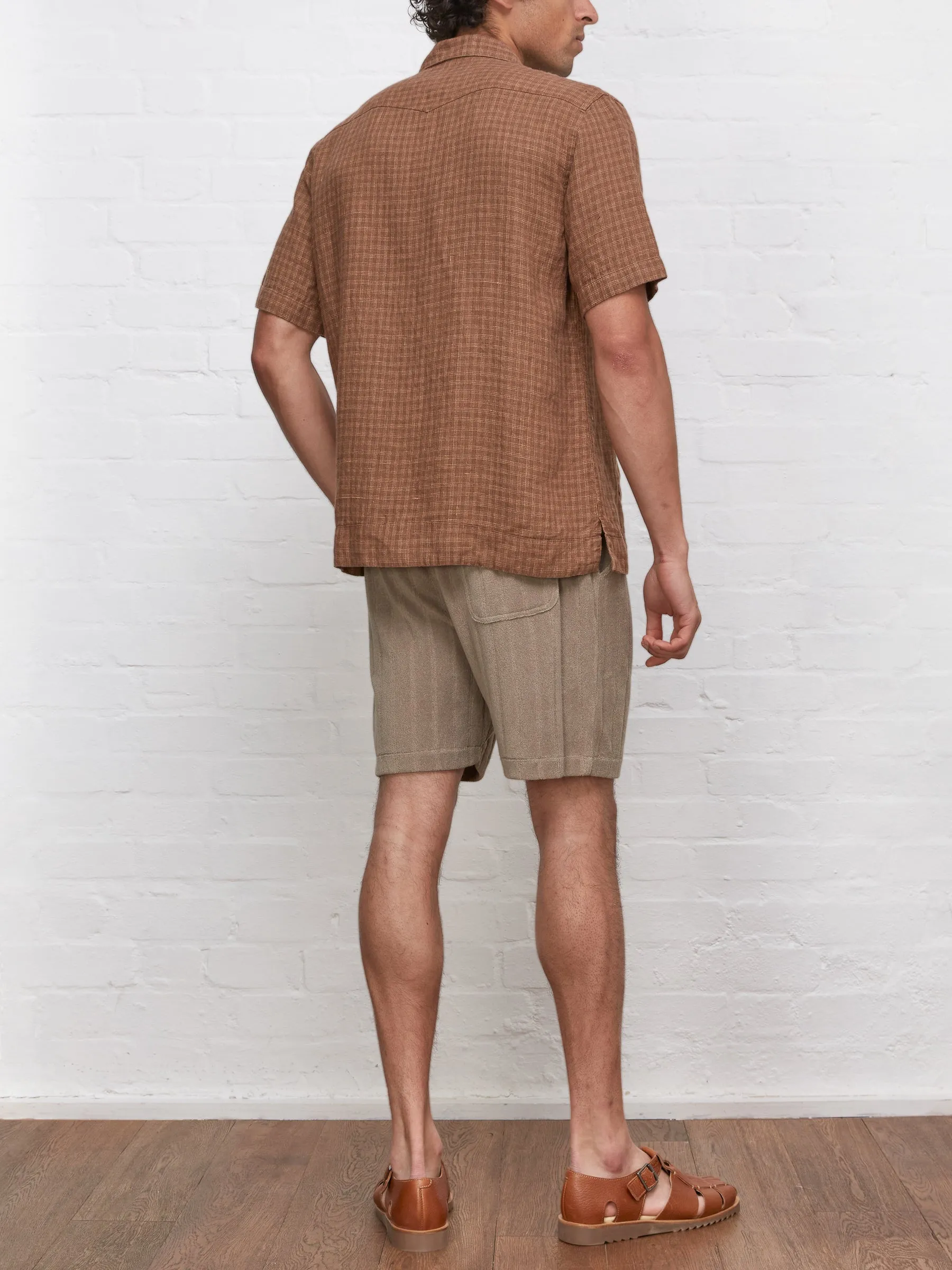 Cuban Short Sleeve Shirt Popham Brown