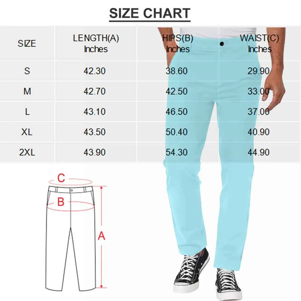 Custom Faces Pet Dog Couple Black Men's Casual Jogger Athletic Long Pants Casual Trousers