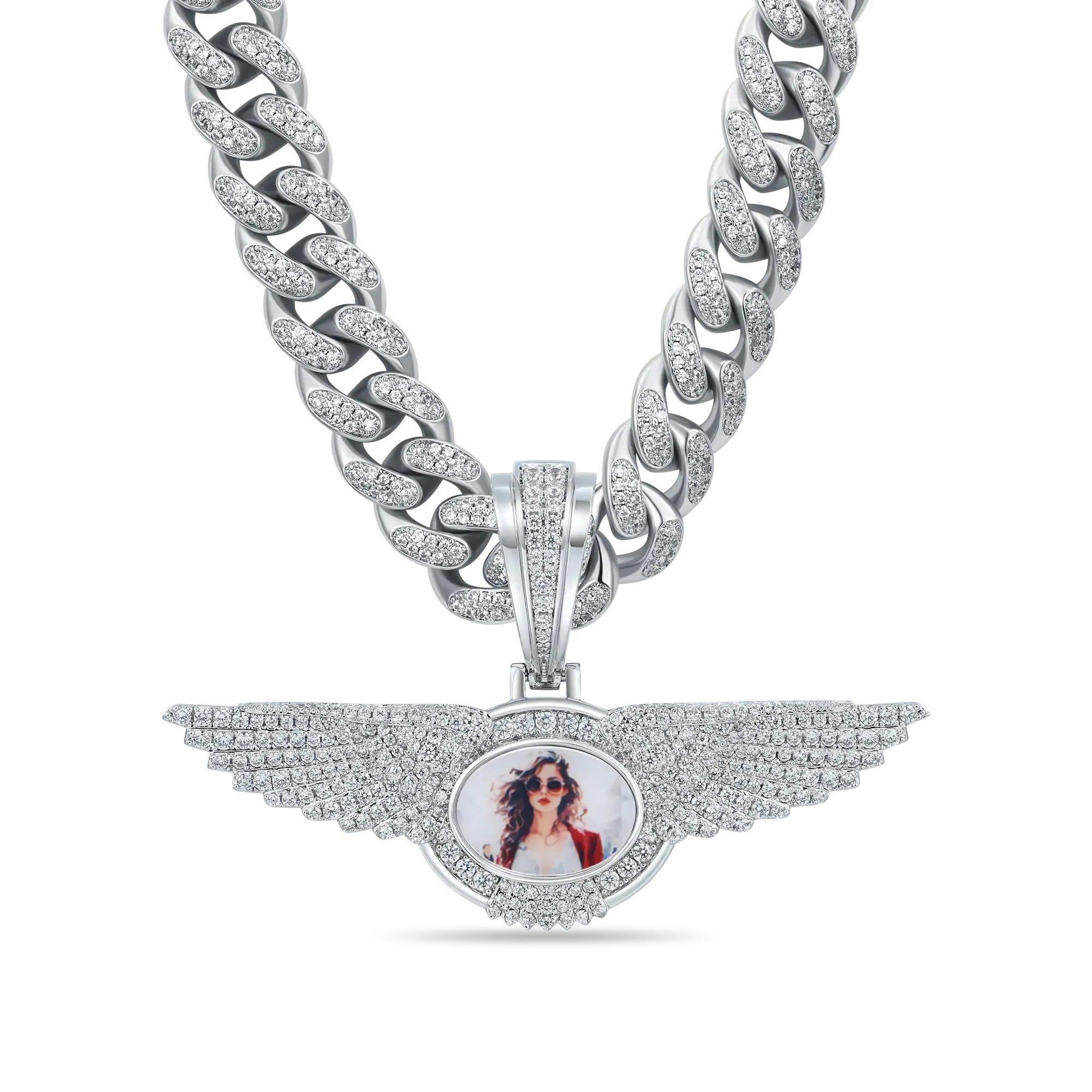 Custom Flying Wings Photo Pendant