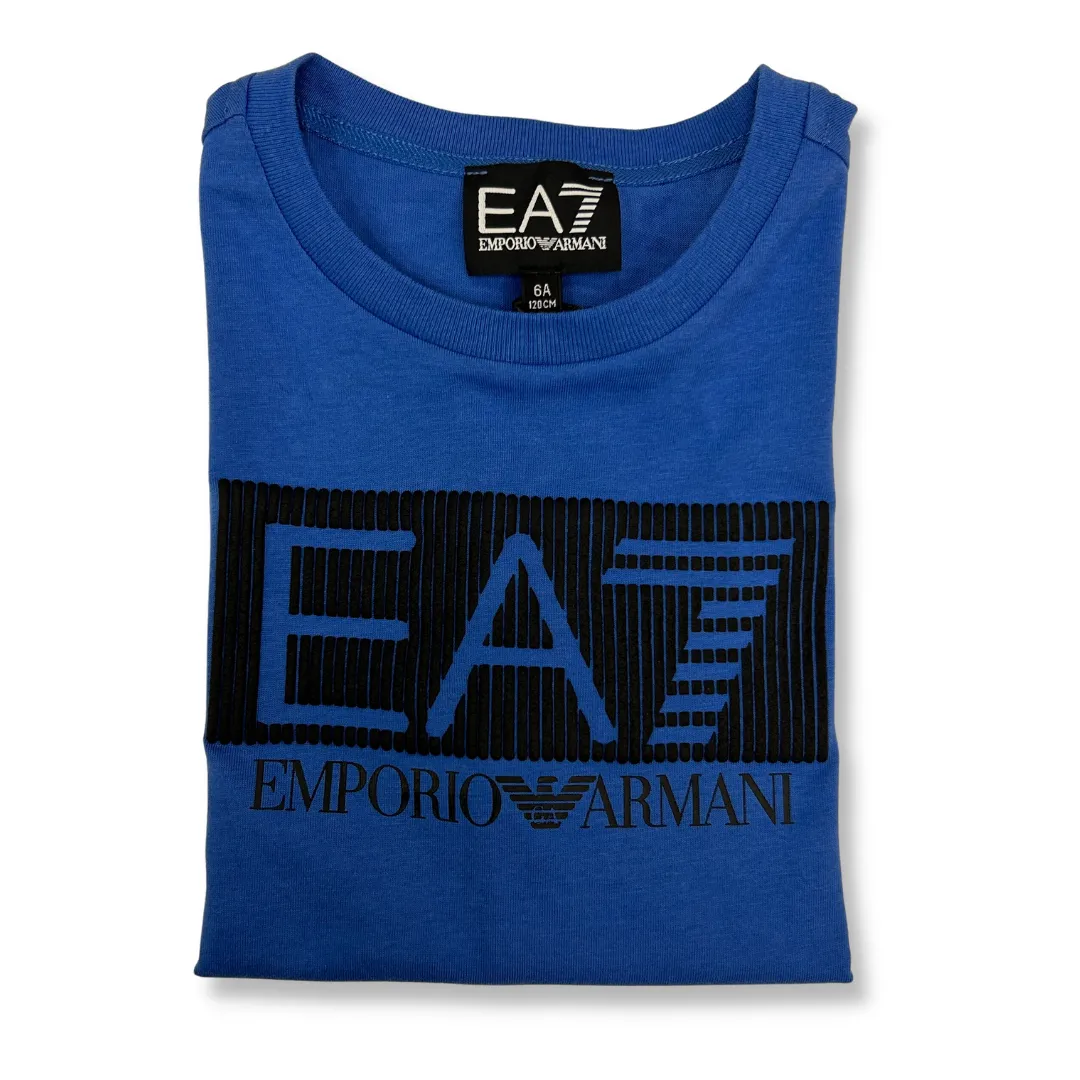 EA7 Boys Blue Logo T-Shirt_3RBT53-BJ02Z