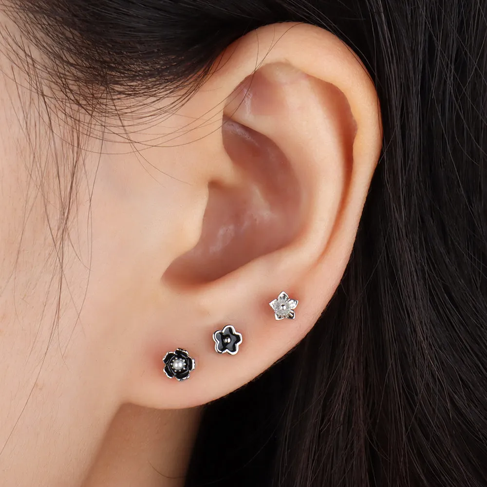 Enamel Flower Stud