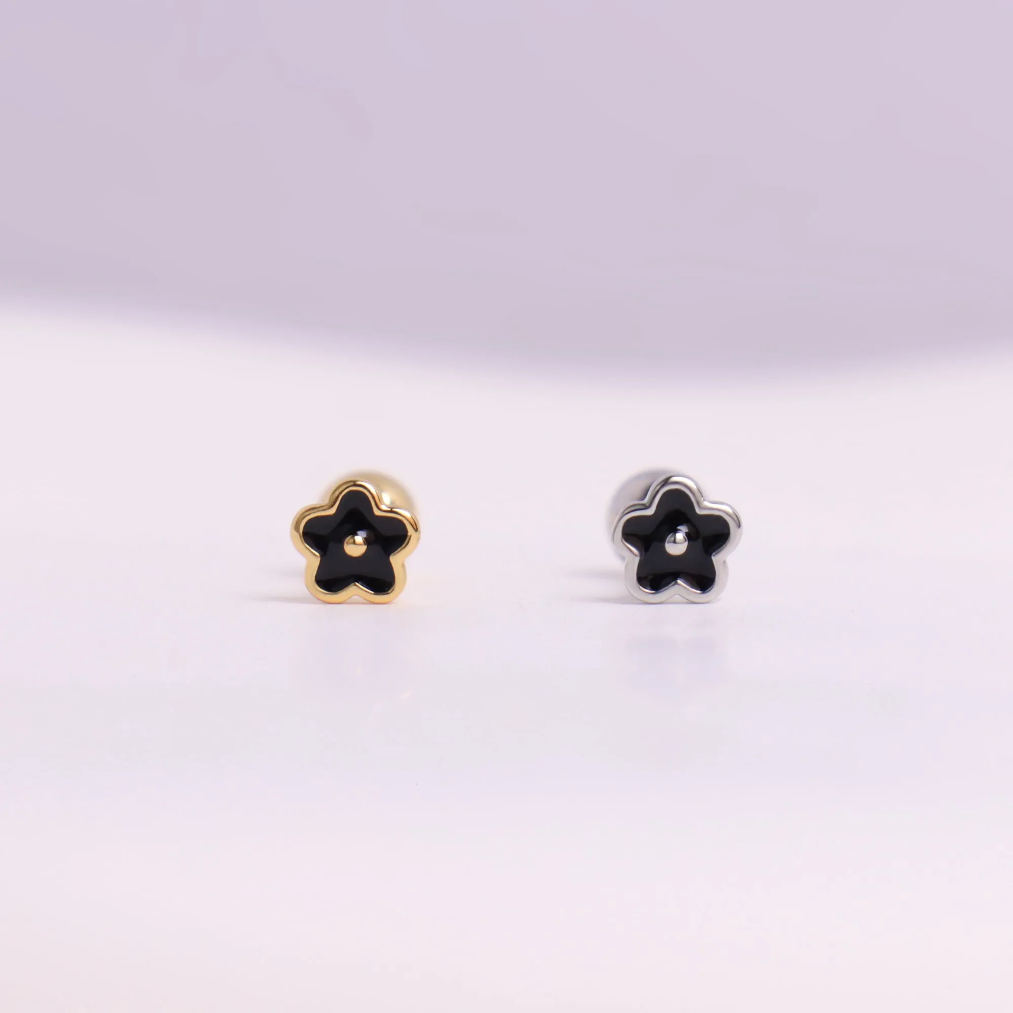 Enamel Flower Stud