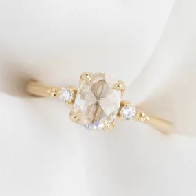 Estel Ring 0.58ct Oval Rose Cut Diamond, 14K Yellow Gold (One Of A Kind)