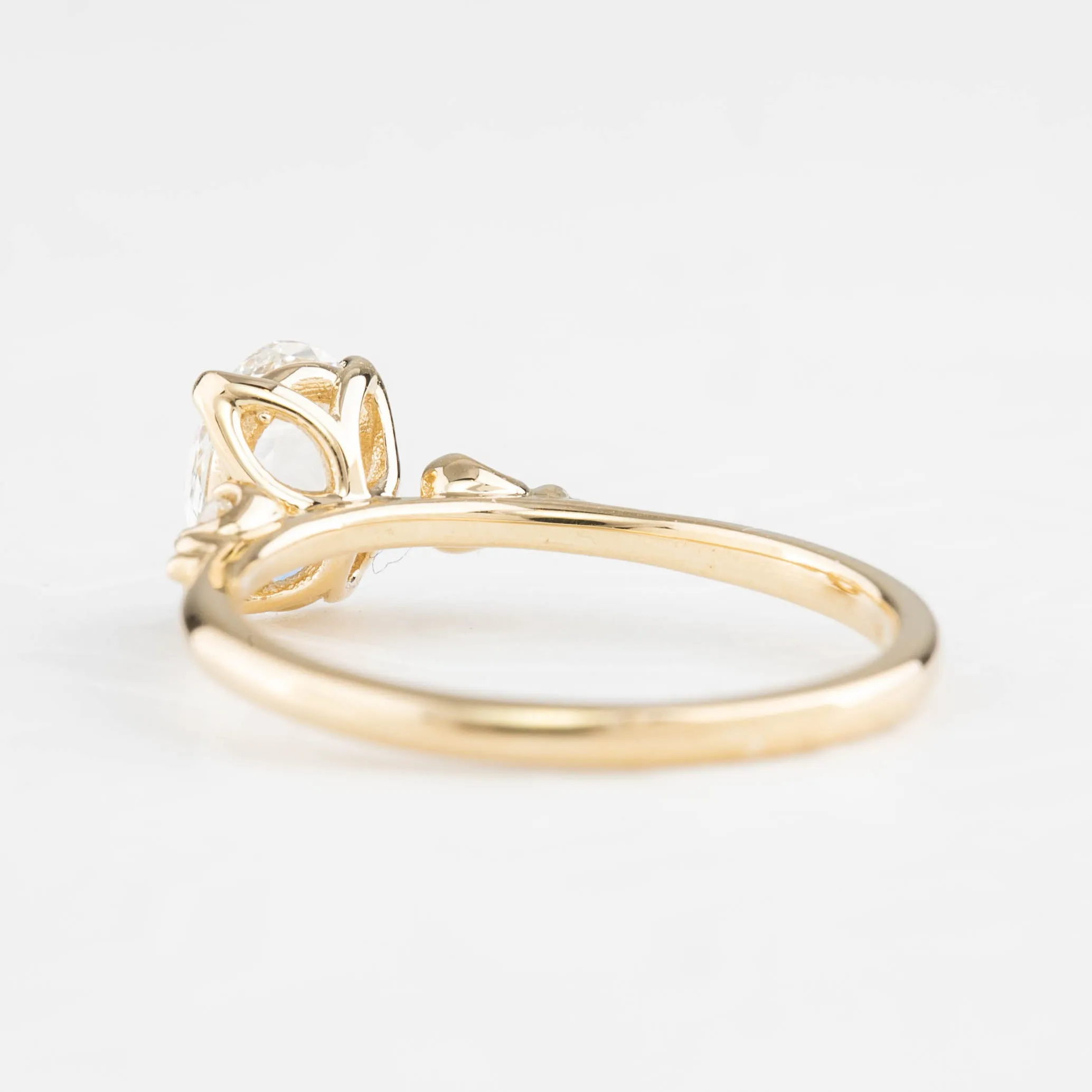 Estel Ring 0.58ct Oval Rose Cut Diamond, 14K Yellow Gold (One Of A Kind)