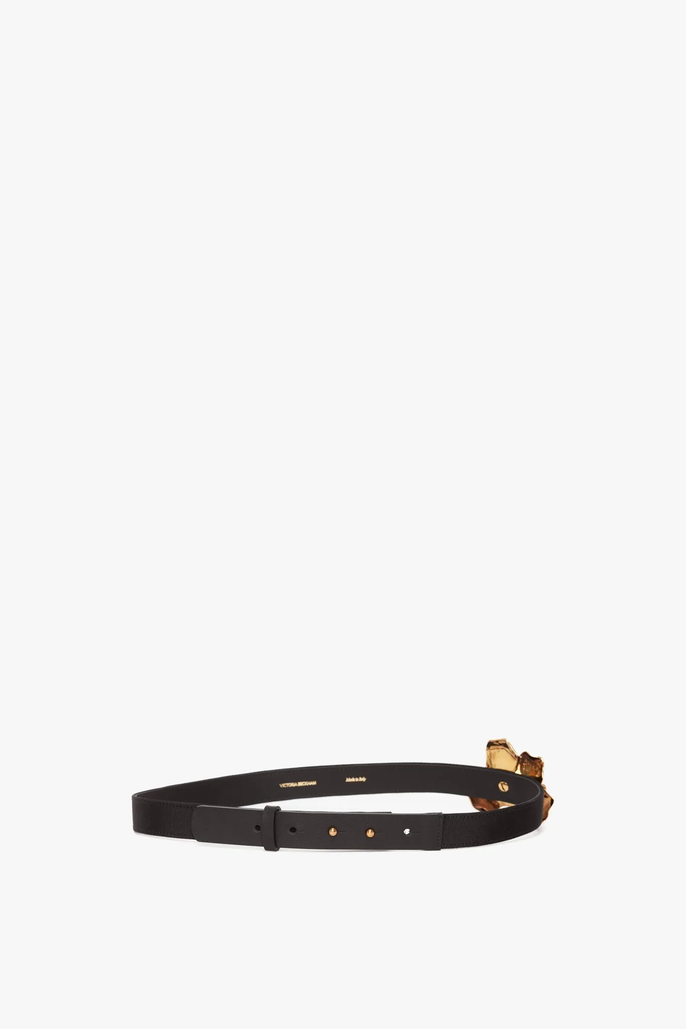 Exclusive Flower Belt In Black And Gold