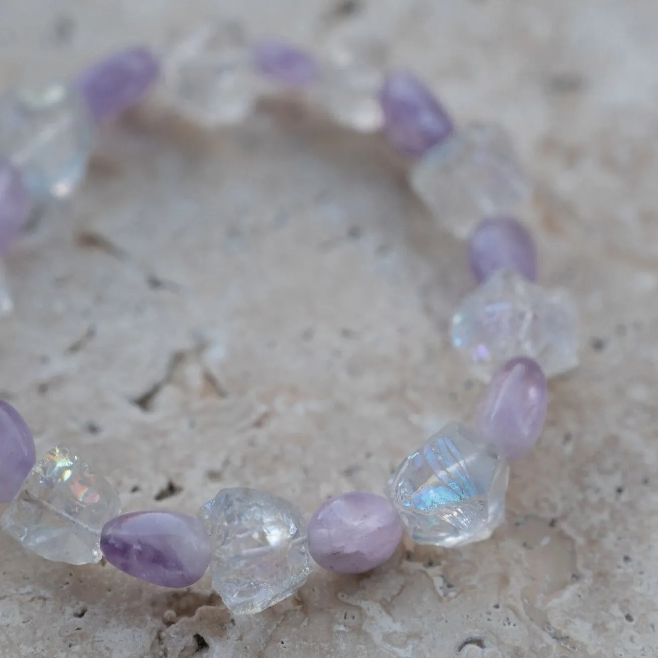 Fiercest Self Amethyst & Aura Bracelet