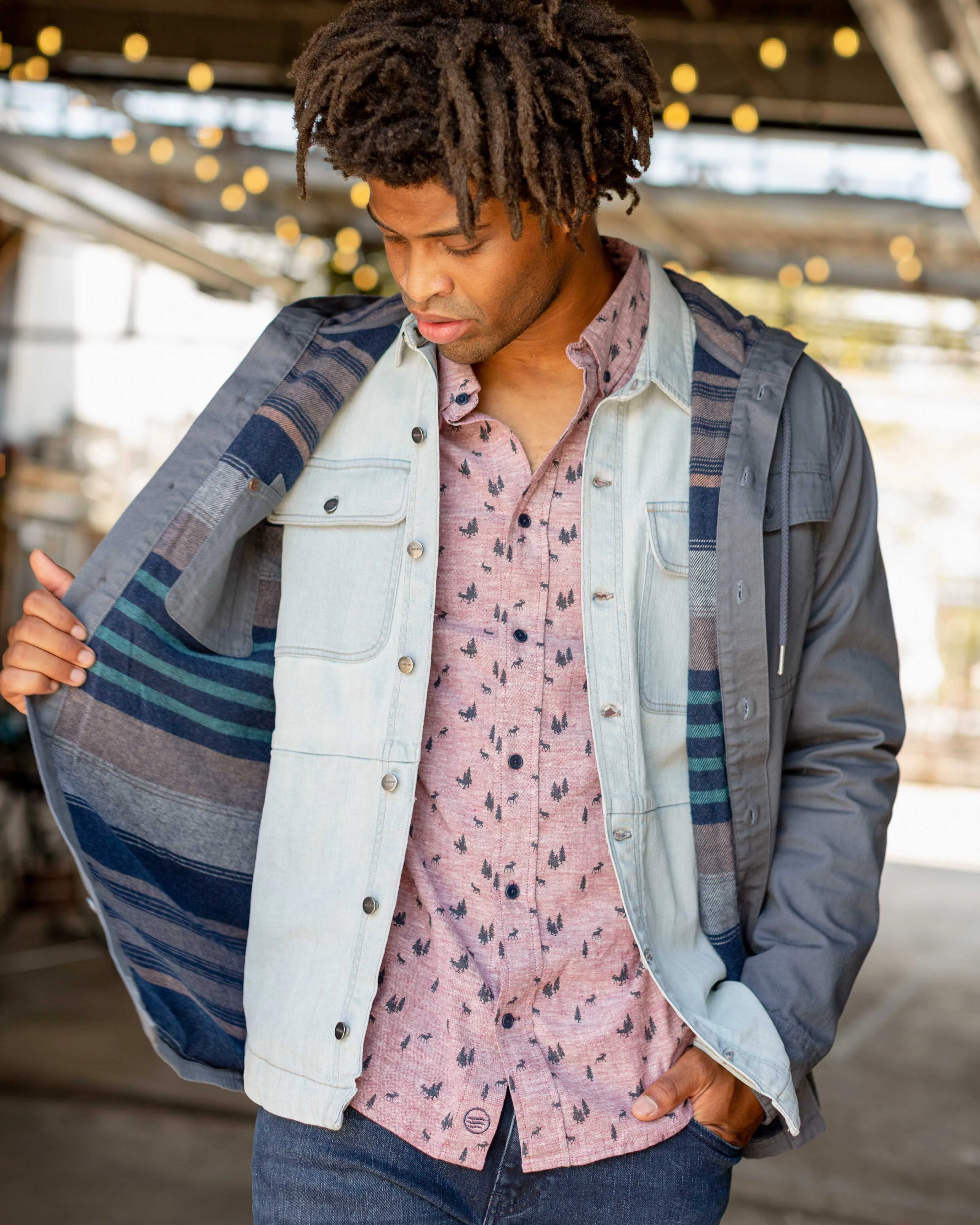 Flannel-Lined Hooded Chore Coat