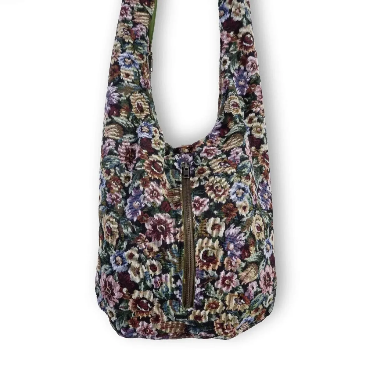 Flower Print - Vegan Crossbody Bag