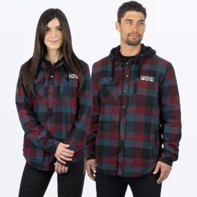 FXR Unisex Timber Insulated Flannel Jacket Dark Steel/Merlot