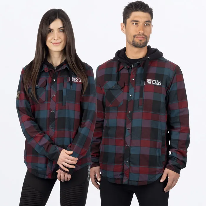 FXR Unisex Timber Insulated Flannel Jacket Dark Steel/Merlot