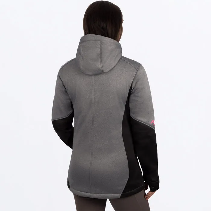 FXR Women's Pulse Softshell Grey Heather/Raspberry