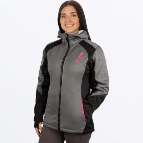 FXR Women's Pulse Softshell Grey Heather/Raspberry