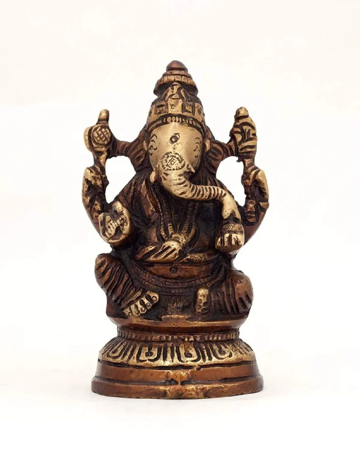 Ganesha Statue Sitting on Lotus for Your Sacred Space 5